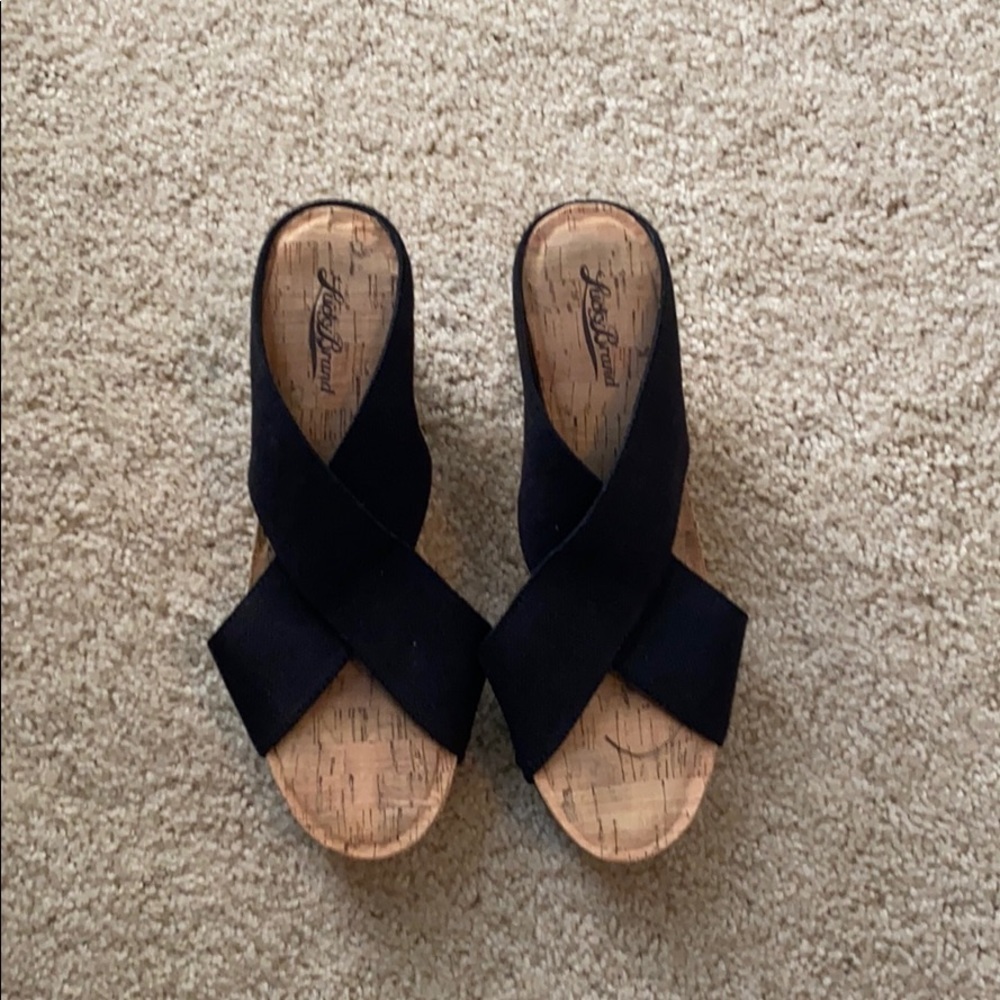 Lucky brand cork wedge sandal size 9.5